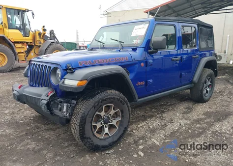 2020 Jeep Wrangler Unlimited Rubicon 4X4 z USA, uszkodzony, nr VIN 1C4HJXFN3LW219113